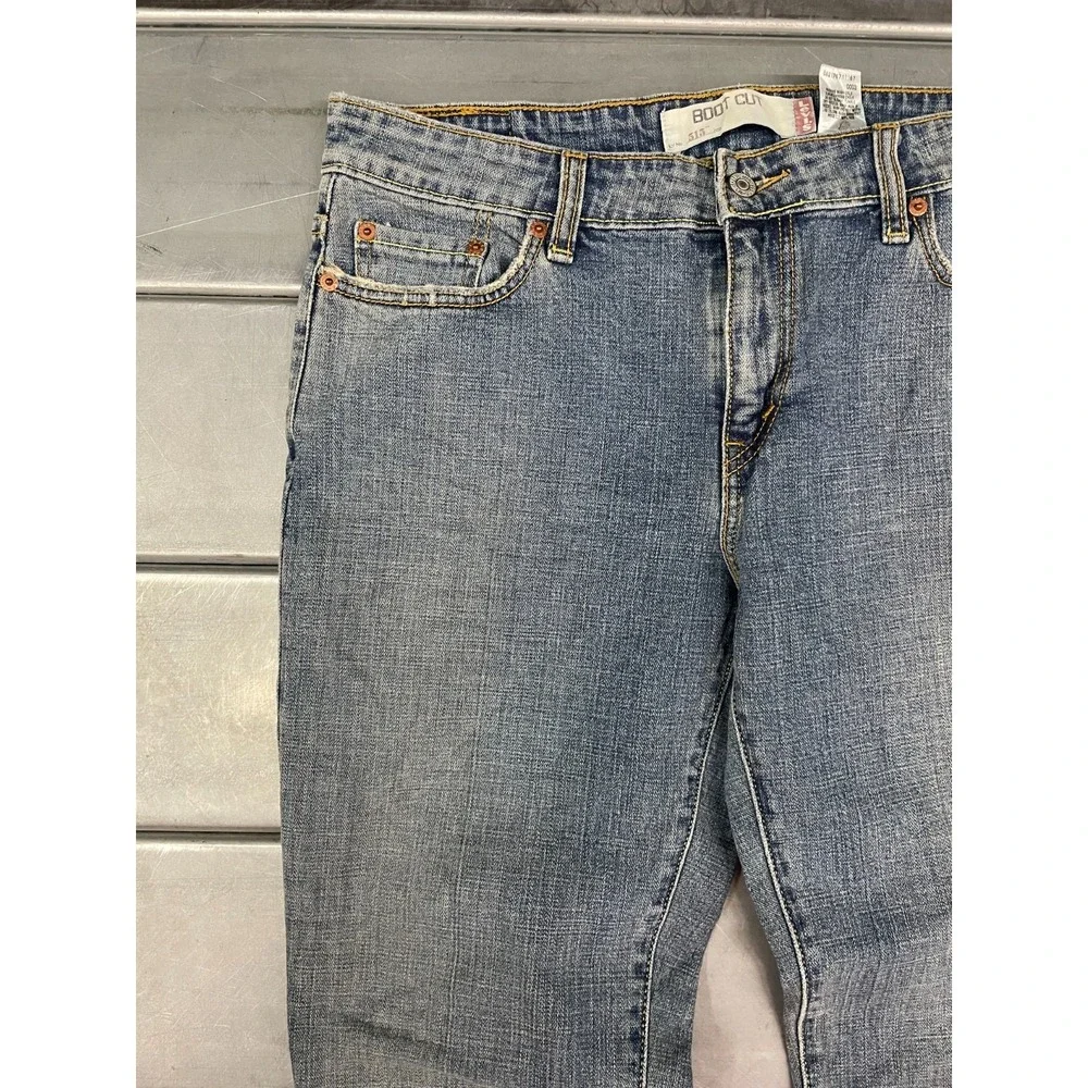 Levis 515 Boot Cut Jeans Womens‎ 14M 34x28 Blue Medium Wash Bootcut
